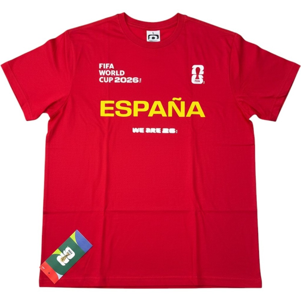 Official FIFA World Cup 2026 Spain España Red Tee Shirt Mens Large Licensed New